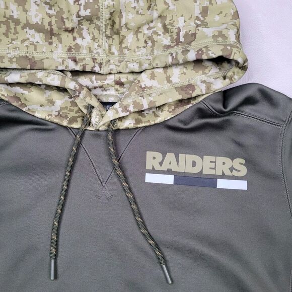 Las Vegas Raiders On Field Nike Mens Small Pullover Military Green Dri Fit USA - Picture 5 of 9